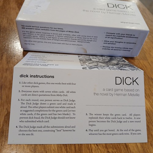 DICK a Card Game Based On The Novel By Herman Melville Moby Dick - Picture 6 of 6