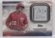 2021 Topps 70th Anniversary Manufactured Logo Series 2 Juan Soto Patch 0zi1