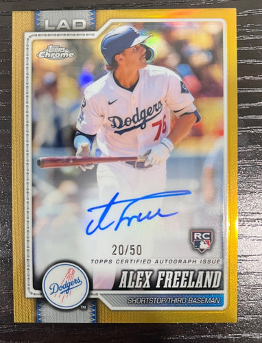 2026 Topps Chrome Baseball Alex Freeland (RC) Rookie Gold Auto /50 Dodgers