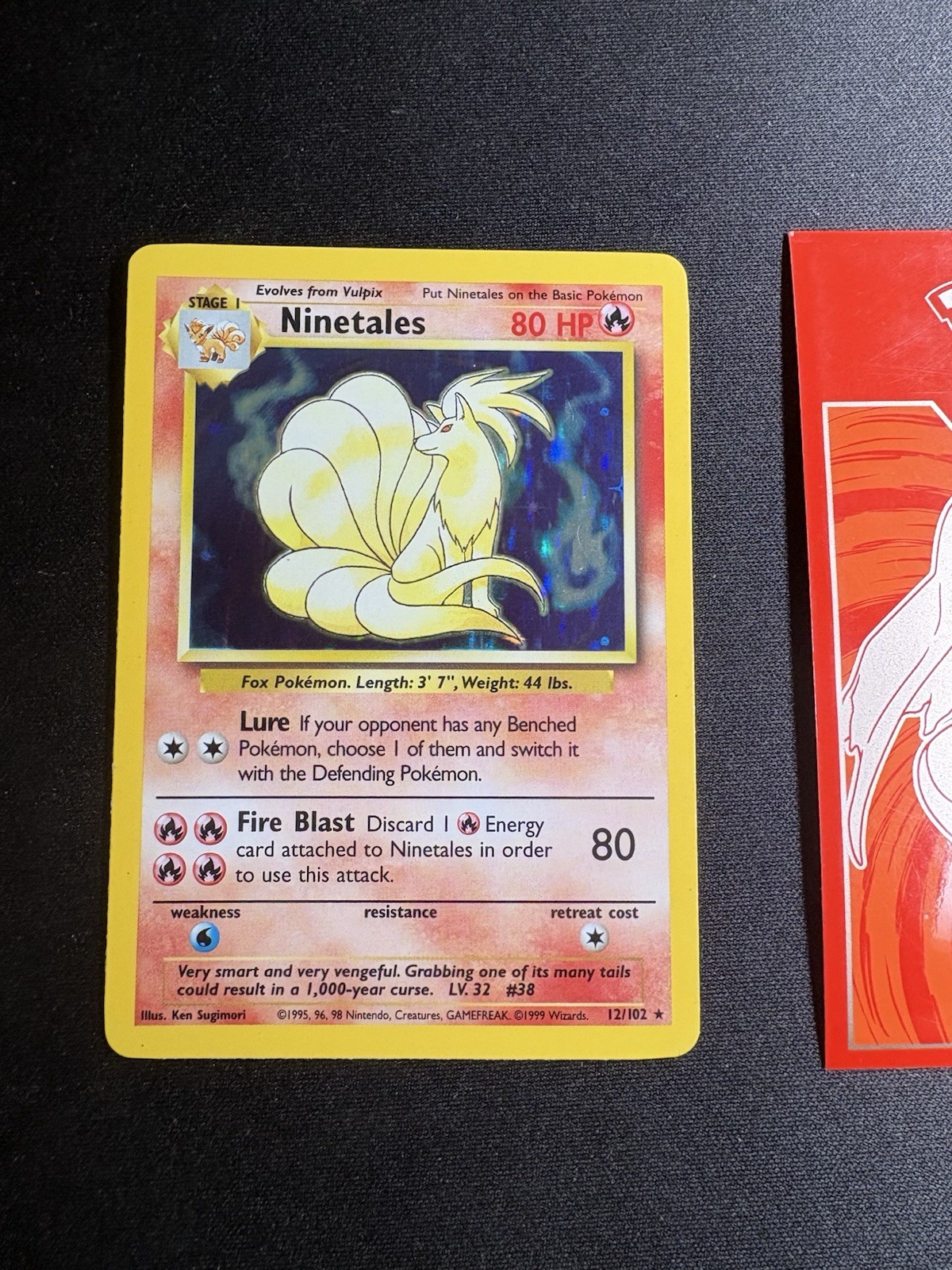 Pokemon Ninetales 12/102 Base Set Holo Rare Unlimited 271💎LP💎