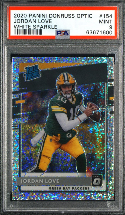 2020 Donruss Optic White Sparkle Jordan Love #154