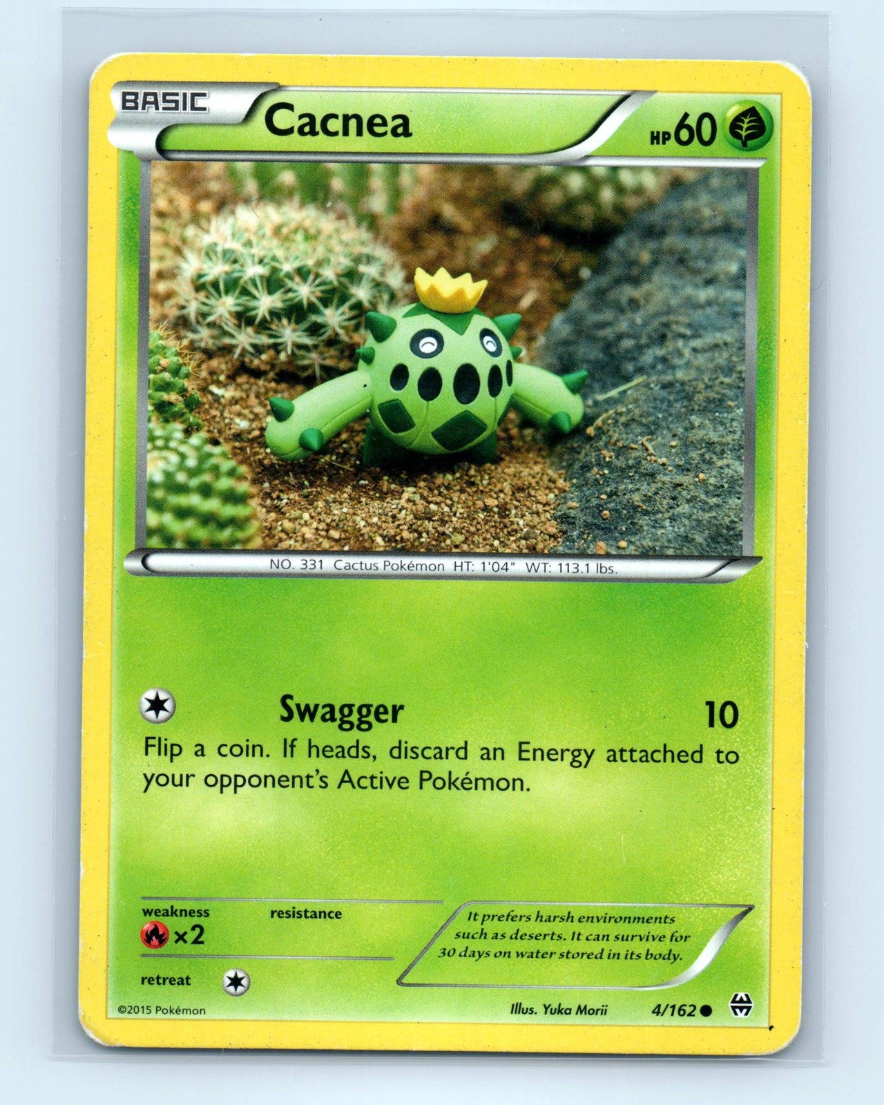 Pokemon tcg XY - BREAKthrough Cacnea Moderately played