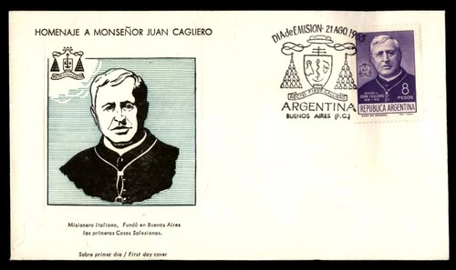 Mayfairstamps Argentina FDC 1965 Monsenor Juan Cagliero First Day Cover aaw_6212