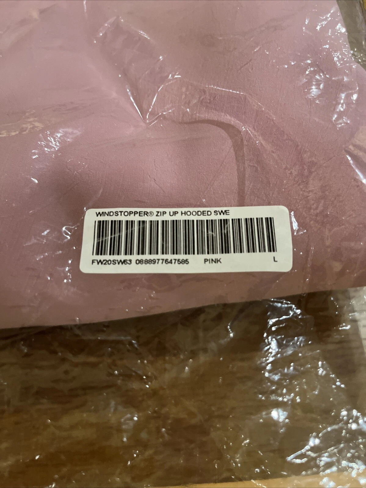 Felpa con cappuccio zip Supreme Gore Tex WINDSTOPPER FW20 ROSA nuova sigillata con etichette large