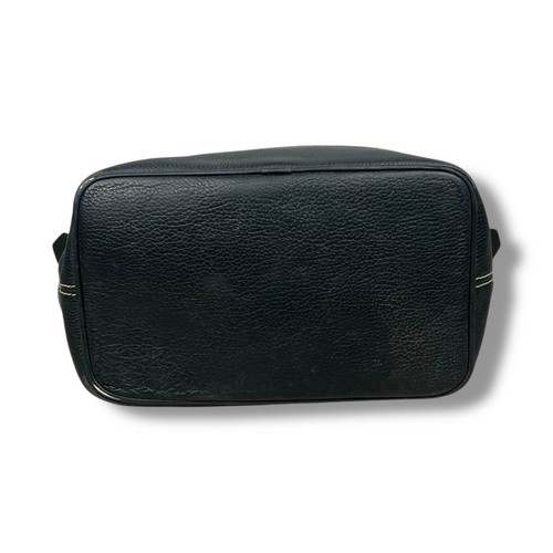Bolso Cubo Dooney & Bourke Vintage Años 90 Hombro Cuero Guijarro Negro Cordón - Imagen 5 de 9
