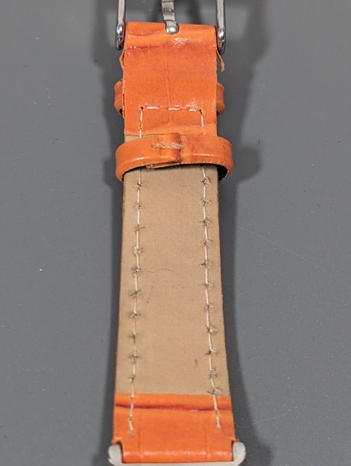 Studio MOP Dial Silver Tone Rectangle Case Orange… - image 7