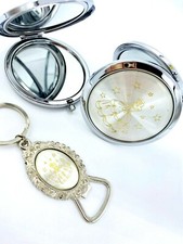 24 RECUERDOS DE QUINCEANERA SWEET 16 12PCS COMPACT MIRROR 12 KEYCHAINS