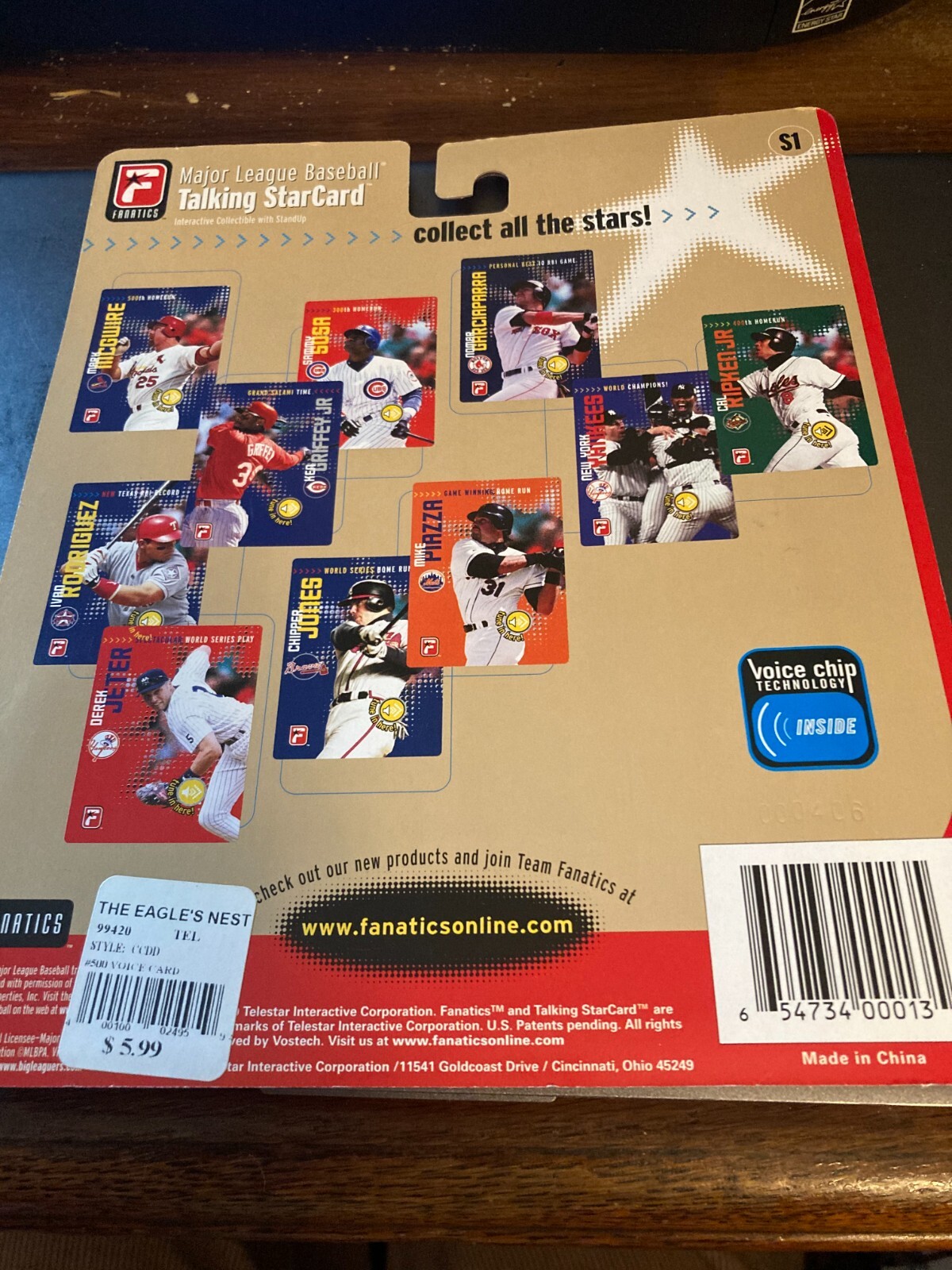 MARK McGwire Fanatics Major League Baseball Talking Star Card 2000 NEW