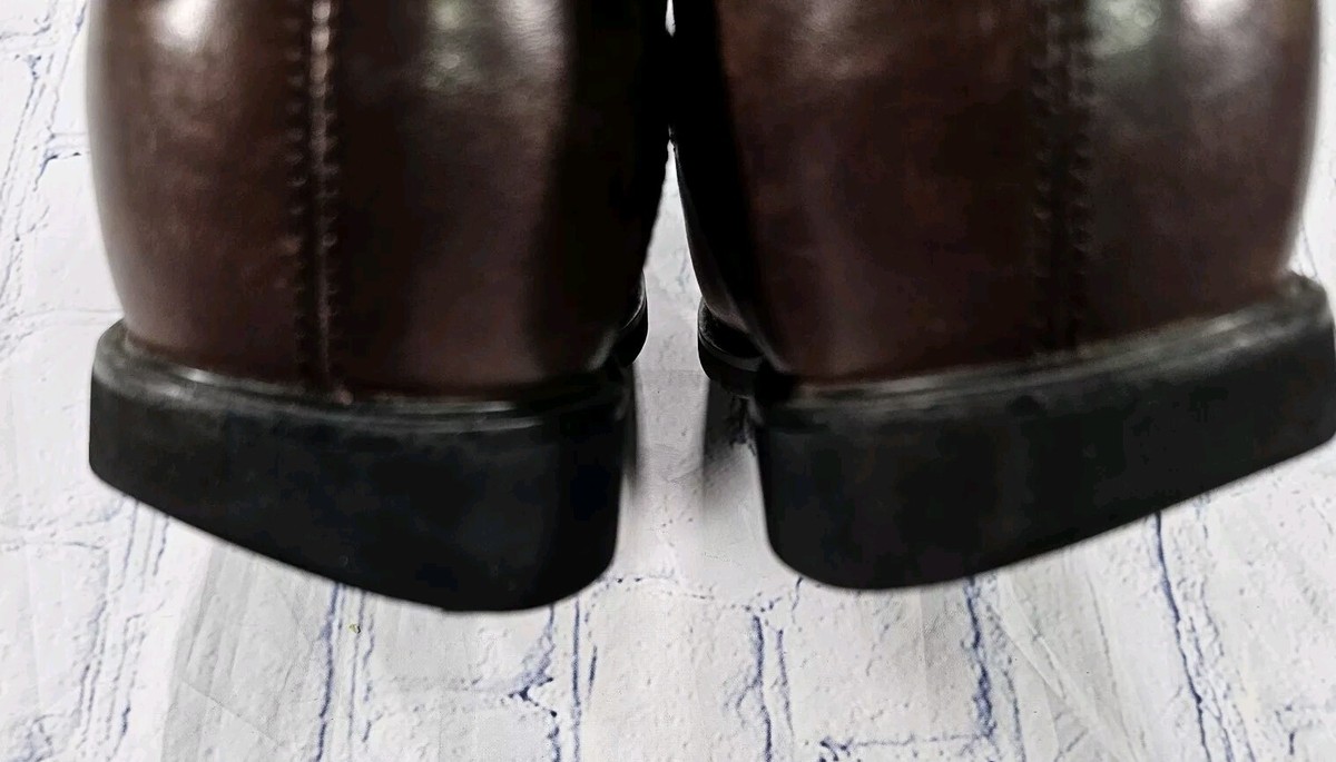 Calden MENS SIZE 7.5 Loafers Brown Height Enhancer Dress Causal Shoes 2.8 Inches CALDEN Leather Zipper Dress Boots - TallMenShoes.com main image 3