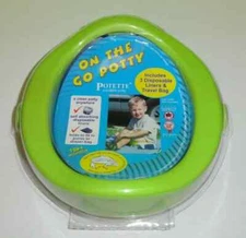 Portable Travel Potty Seat Toddler Kids On The Go Potty Potette w/ 3 liners