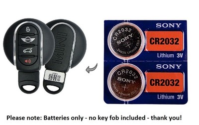 (2) Battery replacement for Mini Cooper remote key fobs CR2032 | eBay