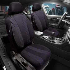 2x Sitzbezüge passend für Land Rover Discovery Sport 1 ab 2015 (Schwarz-Blau)