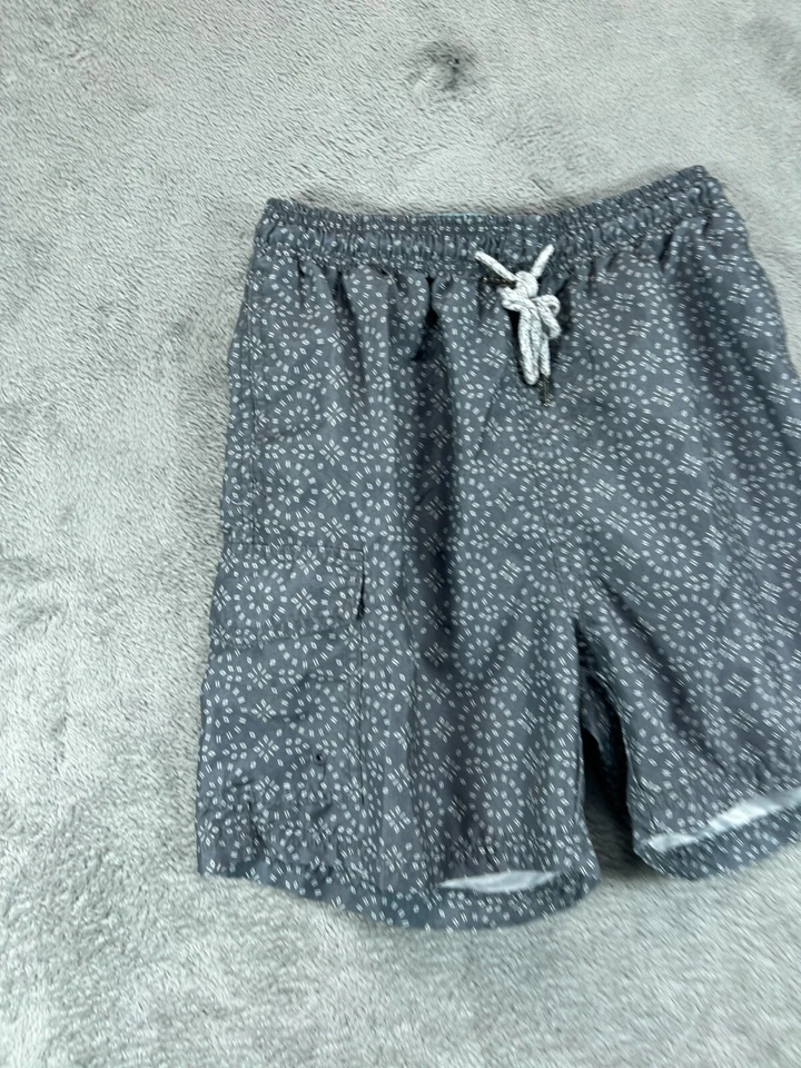 Traje de baño para hombre pantalones cortos baúl pequeño atún picante diseño original gris bolsillo de carga Foto 4 de 4