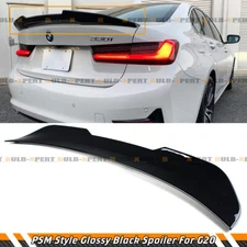 FOR 19-25 BMW G20 330i M340i M3 G80 GLOSS BLACK PSM STYLE HIGHKICK TRUNK SPOILER