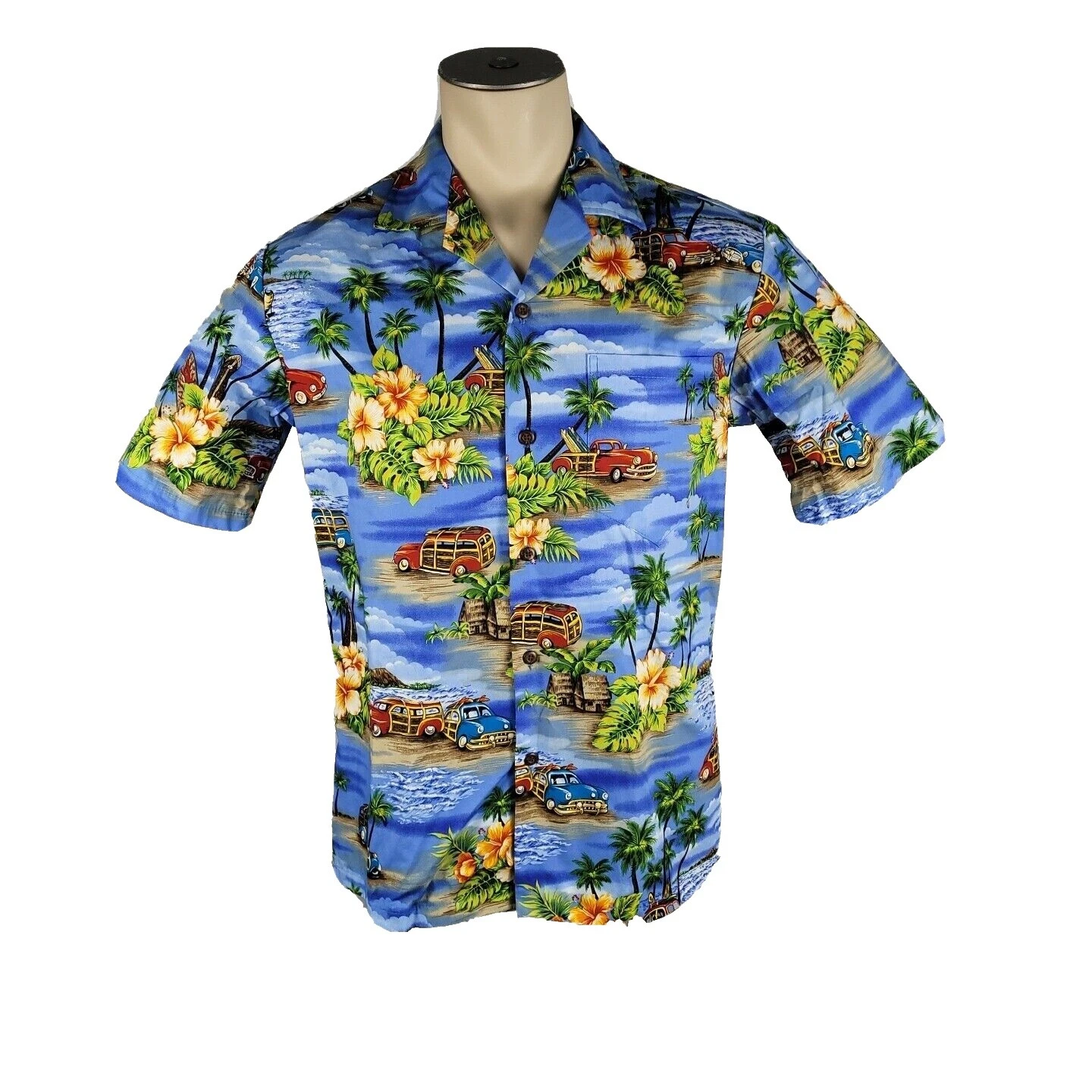 Algodón de manga corta Aloha Republic Informal Con Botones camisas para hombres