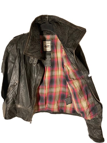 Harley Davidson Genuine Motor Clothes Women L Goatskin Distressed Leather Jacket - Picture 3 of 12