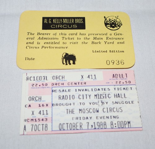 Vintage CIRCUS Lot | Old Tickets Ringling Bros Barnum Bailey Stickers Decals - Picture 9 of 13