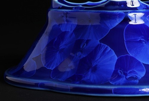 Bonsai Pot Kiyomizu-ware HEIAN SENZAN 6.1"(15.5cm) Blue Glazed Small Japan K010 - Picture 3 of 6