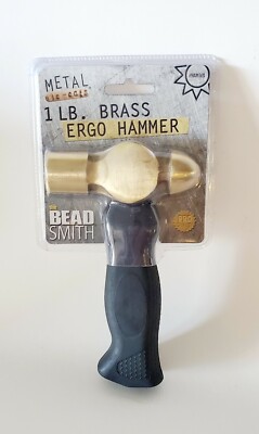 The Bead Smith 1lb Brass Ergo Hammer