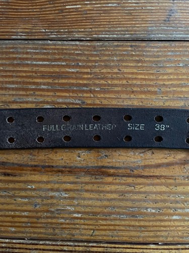 Herren Vollnarbenleder Gürtel_Doppelzackenschnalle 1-1/2" Breite 38 - Bild 3 von 5