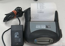ZEBRA RW420 R4D-0UBA000N Mobile Bluetooth Thermal Printer w/Battery  Charger 