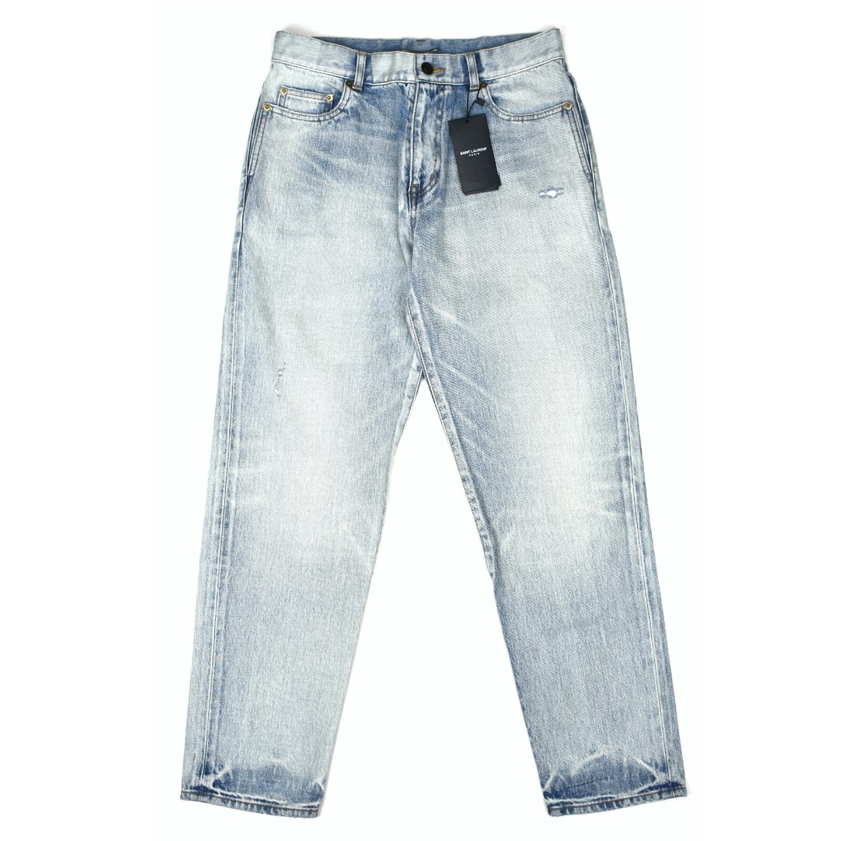 デニム・ジーパン SAINT LAURENT CARROT-FIT JEANS IN DENIM NWT $795 Saint Laurent Made in Japan Distressed Denim Carrot