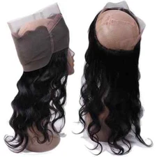 360 LACE FRONTAL BRAZILIAN 18INCH NATURAL COLOR 1B# BODY WAVE FAST SHIP 120g 12A