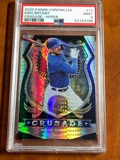 2020 PANINI CHRONICLES CRUSADE  HYPER PRIZM REFRACTOR KRIS BRYANT PSA 9 /299