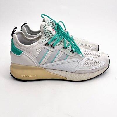 Adidas ZX 2K Boost Crystal White Grey One Hi-Res Green (FX4172) US9/UK8.5