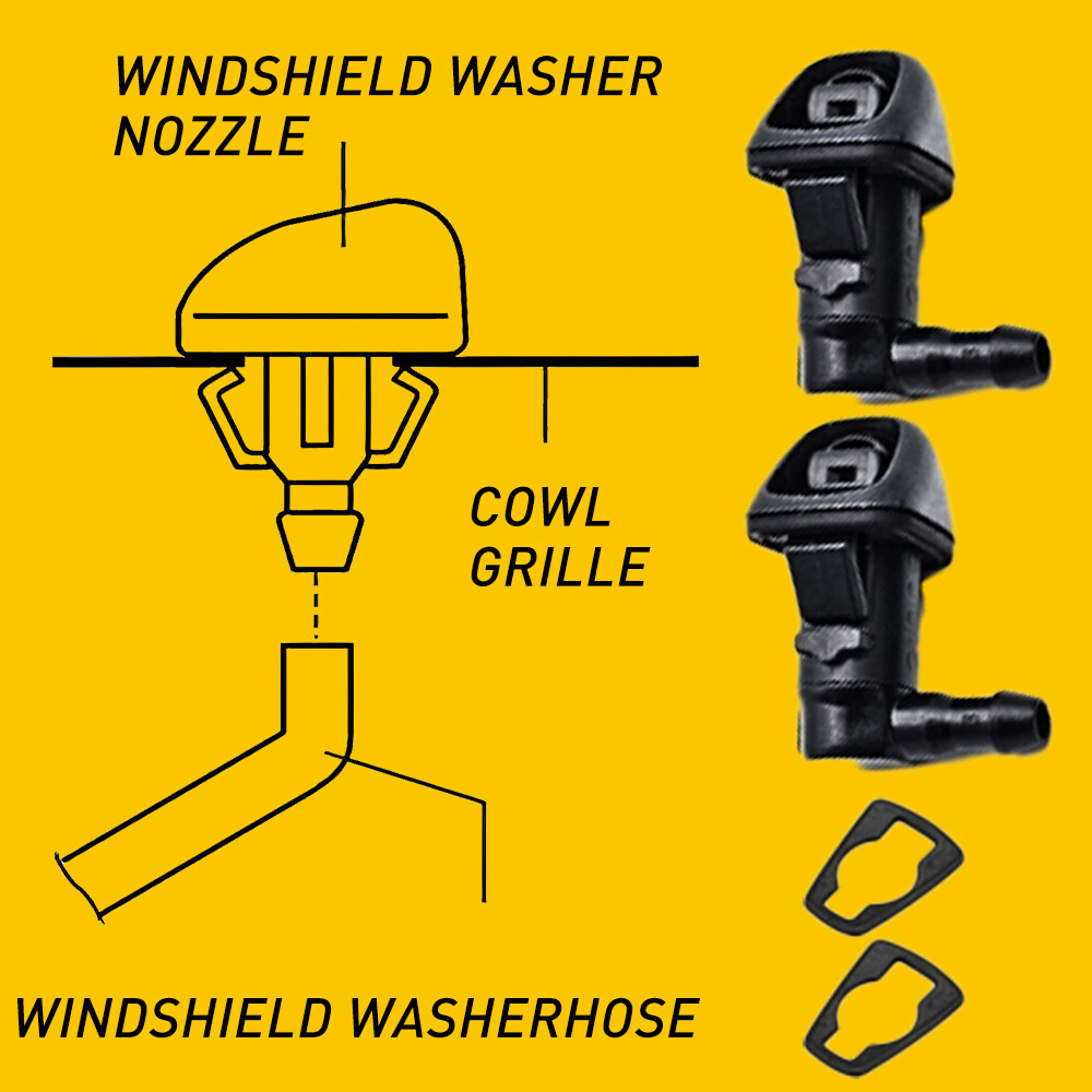 2pcs FOR HONDA ODYSSEY WINDSHIELD WASHER NOZZLE 20112017 2016 76810