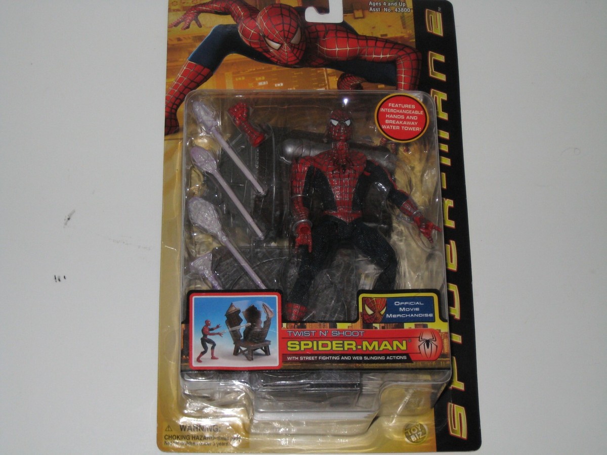 特撮 Spider-Man Spider-Man 2: The Movie Twist N&#39; Shoot Spider-Man Action Figure with Street Fighting and Web Slinging Actions SPIDER-MAN 2 Twist N Shoot Street Fighting & Web Slinging