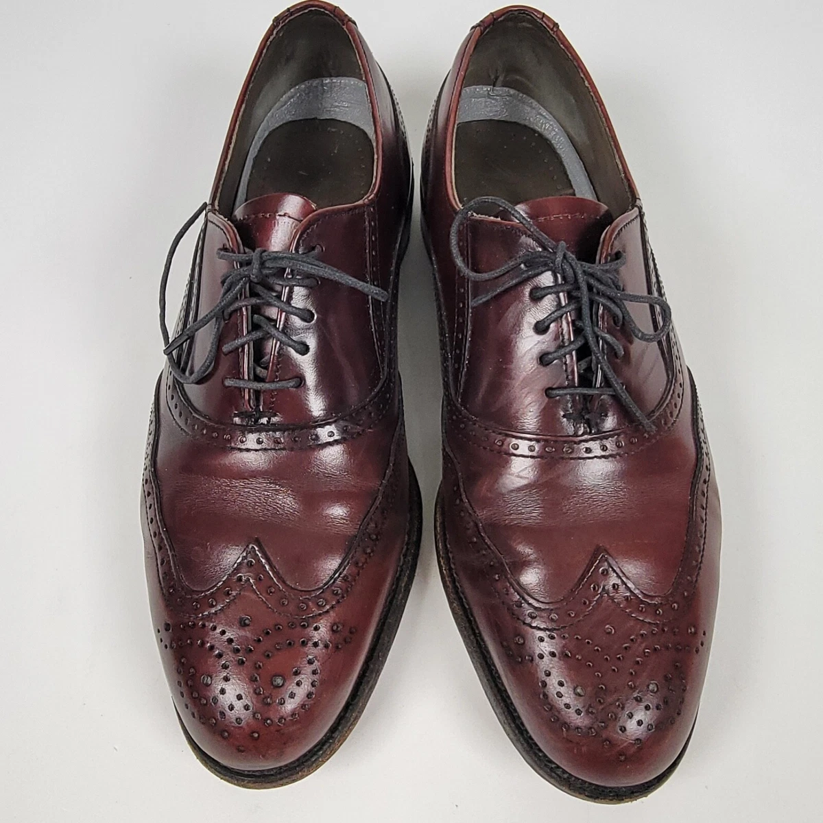 Dexter Vintage Mens Size 8 D Wingtip Longwing Burgundy Leather Oxford Shoes Dexter Red Wingtip Dress Shoes for Men for sale | eBay main image 2