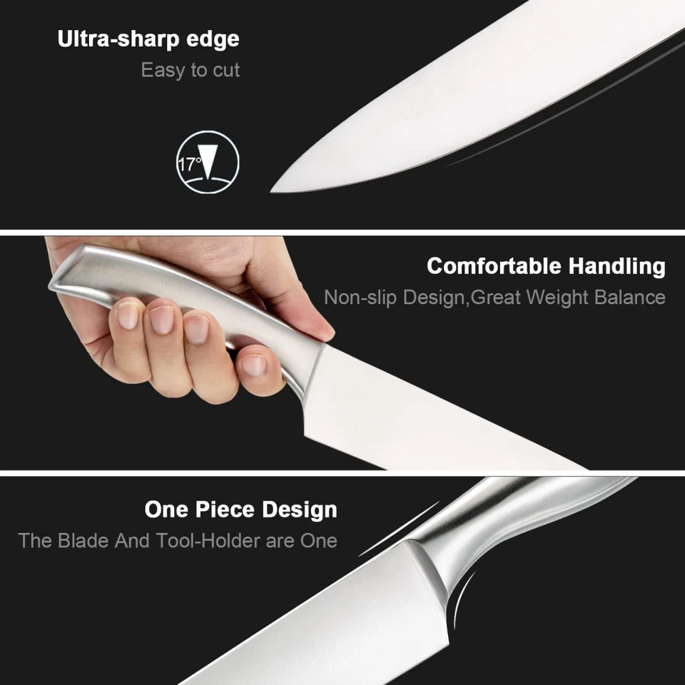 Kitchen Knife Set,15-Piece Knife Set With Block Wooden, Self Sharpening For Chef - Image 3 of 4