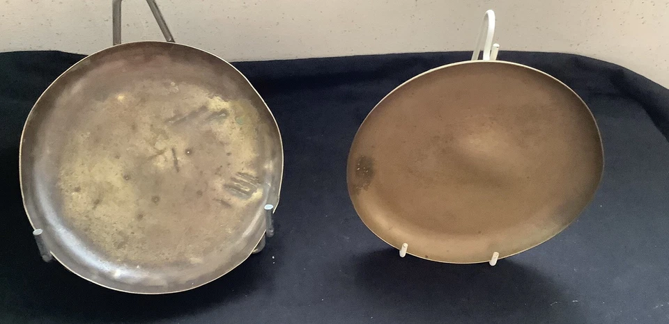 Lot 8 anciens plateaux cuivre de balance Roberval occasion - Photo 3/4