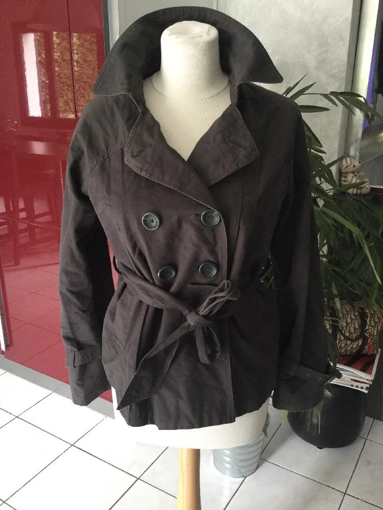 Trench court SUD EXPRESS taille 38 40 marron kaki bon etat eBay