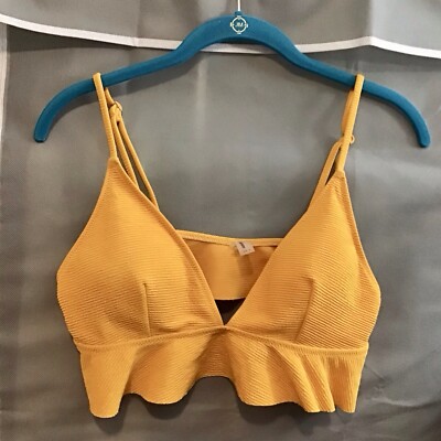 LL Queen Mustard Yellow Bikini Top Size L