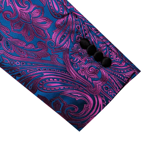 Para Hombres Floral Esmoquin Cena Chaqueta Calce Regular Chal Solapa Paisley Baile de graduación Fiesta Traje - Imagen 76 de 236