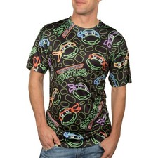 New Teenage Mutant Ninja Turtles Mens All Over Print AOP Shirt Small TMNT