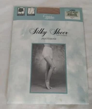 Pantyhose Silky Sheer Sz Long Little Beige Control Top Sandalfoot Paul Milon NOS