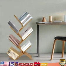 Tree Bookshelf, 9-Tier Book Storage Organizer Shelves Bamboo Tree Bookcase HOT!