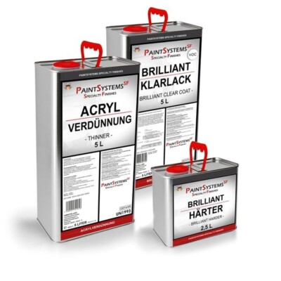 2K Klarlack hochglanz Autolack Brilliant Klarlack Set 8,5 Liter