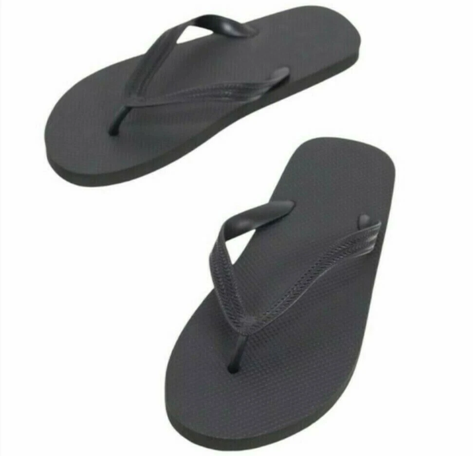 #318 New Men Black Sandals 9 10 Flip Flops Shoes 9/10