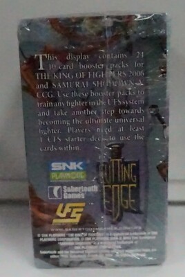 プレミアムブースター THE KING OF FIGHTERS 未開封BOX King Of Fighters UFS Cutting Edge The 2006 Samurai Shodown Sealed