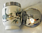 Vintage ROYAL WORCESTER Porcelain Egg Coddler Birds Wren & Finch Made In England — photo 4