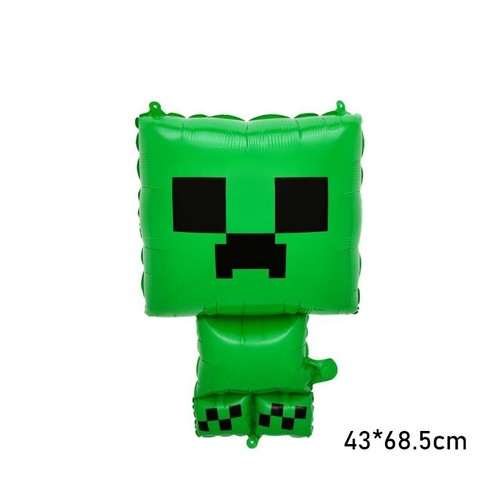 Minecraft Birthday Party Decoration Foil Balloons Paper Tableware Plates Napkins - Picture 7 of 24