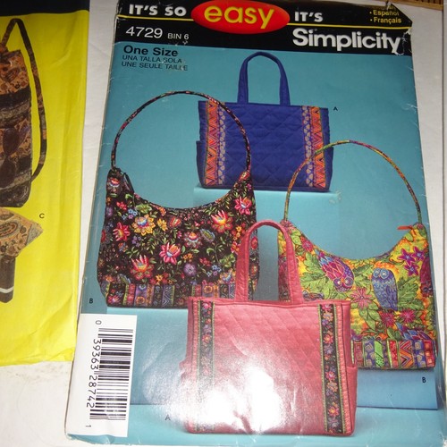 Lot of 5 Sewing Quilting Patterns For Purses Satchels Tote Bags, pet carrier new - Picture 3 of 6