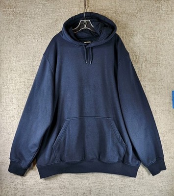 Carhartt Rain Defender Hoodie Mens 2XLT Tall Navy Loose Fit Workwear Pullover