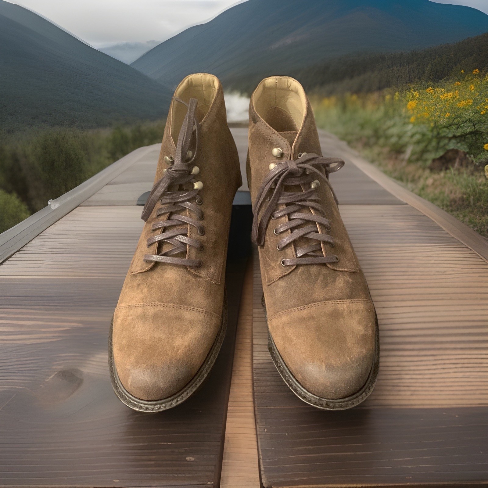 Botas Rhodes Gamuza Encerada Suela Vibram UK10.5 *Oferta Genuina* 100% NUEVAS EN CAJA