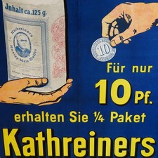 KATHREINERS Malzkaffee Antikes Reklameplakat NOS Ludwigsburg um 1910 TURBOSELTEN