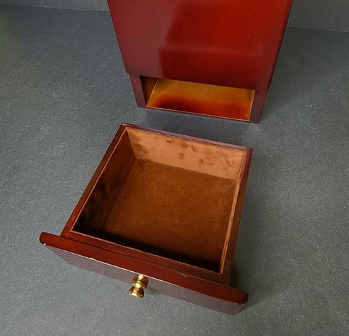 Humidor verticale da scrivania umidificatore passivo inserto cedro cassetto foderato in velluto - Foto 5 di 10